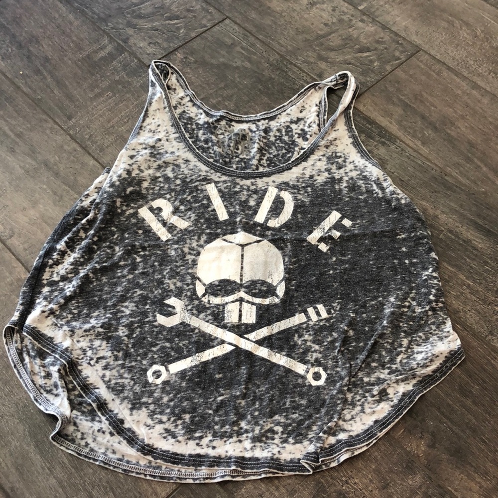 Chaser grey and white tank top